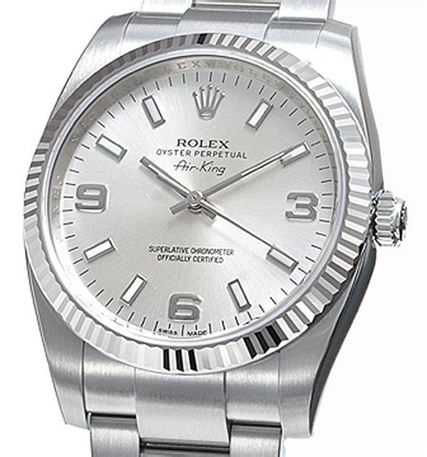 rolex air king white gold markers|Rolex Air-King.